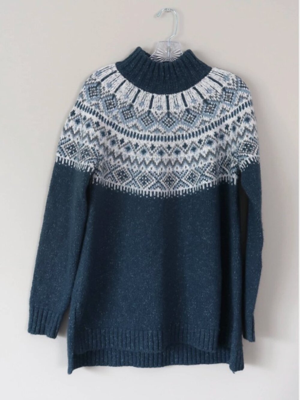 L.L. Bean Signature Women's Nordic Fair Isle Sweater Cotton Blend Size M